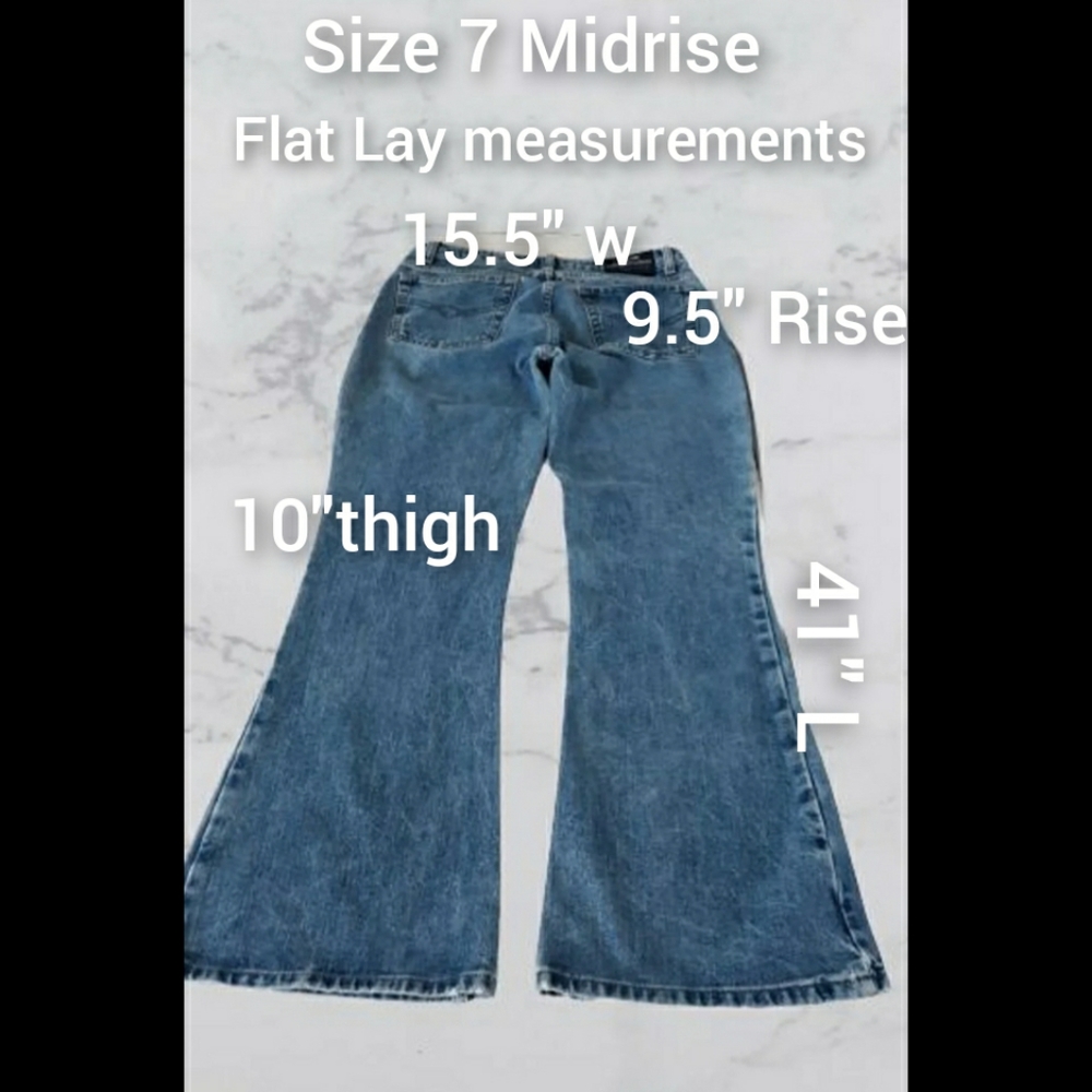 Womens vtg Canyon River blues sz 7 wide Leg 100% cotton Denim Jean's pants - Picture 2 of 8